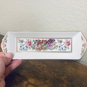 SPODE Provence Fine Bone China Floral Pattern Rectangular Pin Tray England